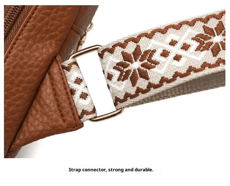 001 2025 Summer New Fashion Single Shoulder Crossbody Versatile PU Leather Large Capacity Casual Travel Women's Chest Bag_voghion.com