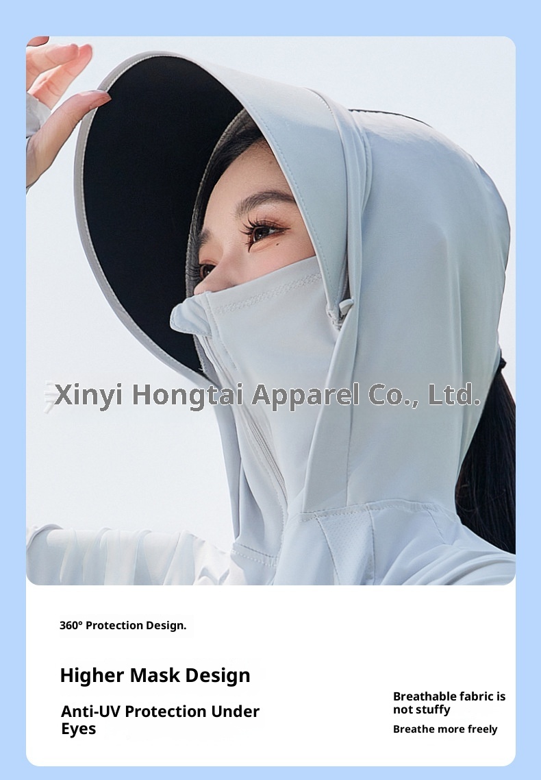 ActiveGo ActiveGo 25 Vêtements de soleil pour femmes Veste coupe-vent légère en soie glacée, protection UV, idéale pour le cyclisme et le sport, respirante_voghion.com