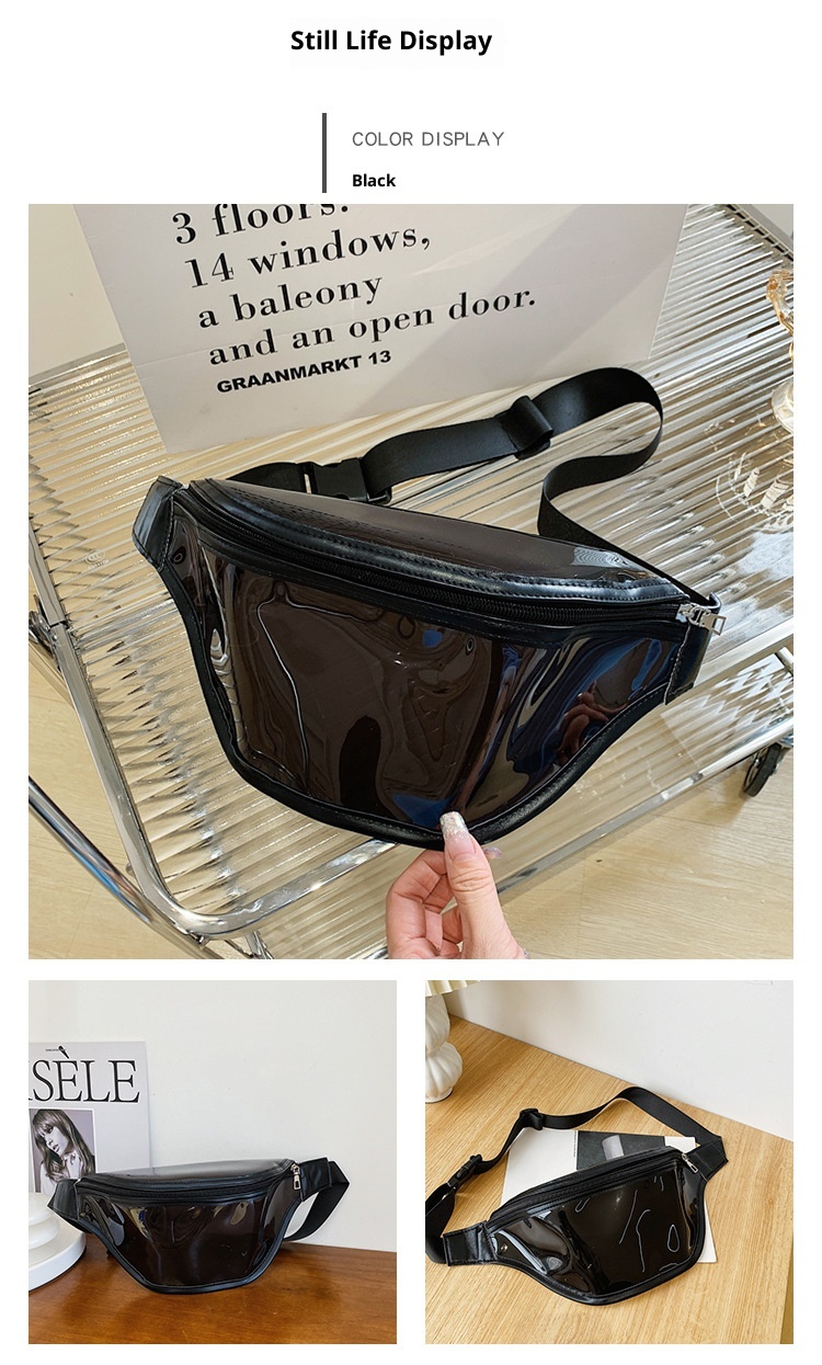 001 Bolso bandolera transparente para mujer, estilo verano 2023, de PVC, color liso, ideal para la playa._voghion.com