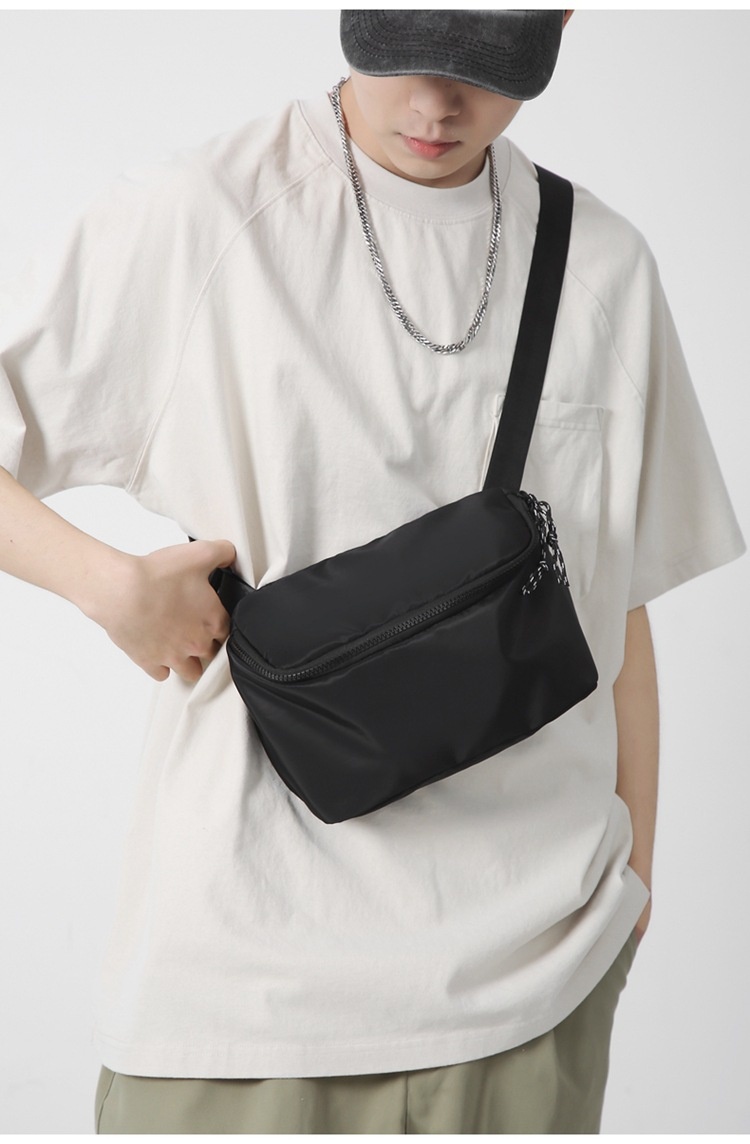 001 2024 Nuevo bolso bandolera pequeño y sencillo, estilo deportivo, informal y moderno de estilo coreano._voghion.com