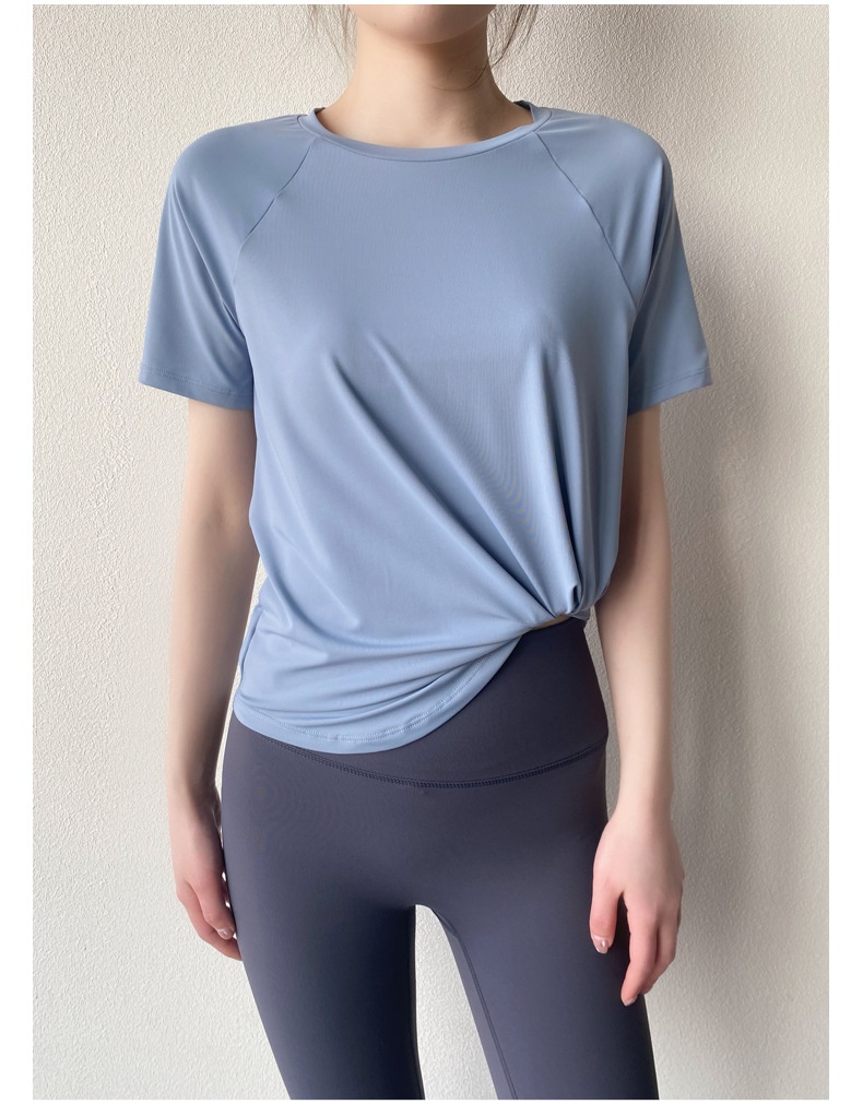 ActiveGo ActiveGo Sports Quick-Dry T-Shirt For Women Yoga Wear Cool Breathable Fitness Top Loose Slimming Outdoor Running Short Sleeve_voghion.com