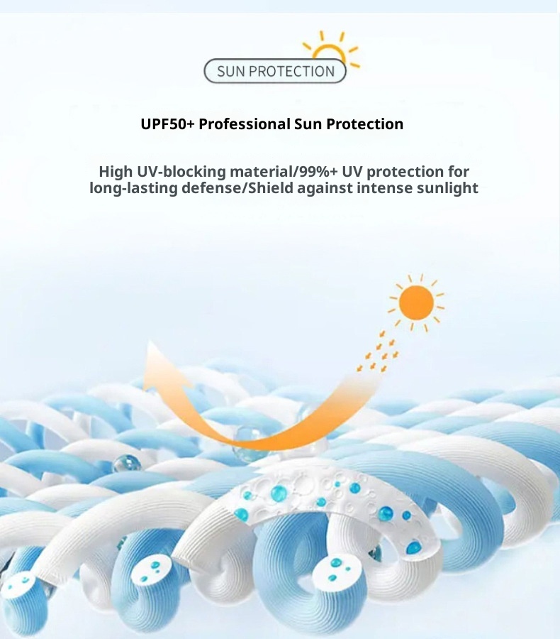 ActiveGo Yunduo Original YKK Zipper Large Brim Cloak Coat Ice Silk Abbigliamento protettivo solare UV per donna_voghion.com