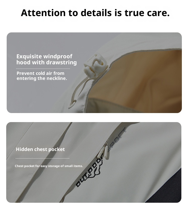 ActiveGo ActiveGo 2023 New Spring And Autumn Outdoor Color Block Women Trendy Windproof Hiking Jacket Men Mountain Style Camping_voghion.com