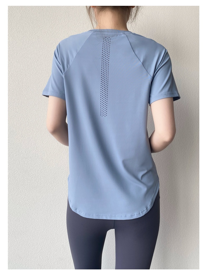 ActiveGo ActiveGo Sports Quick-Dry T-Shirt For Women Yoga Wear Cool Breathable Fitness Top Loose Slimming Outdoor Running Short Sleeve_voghion.com