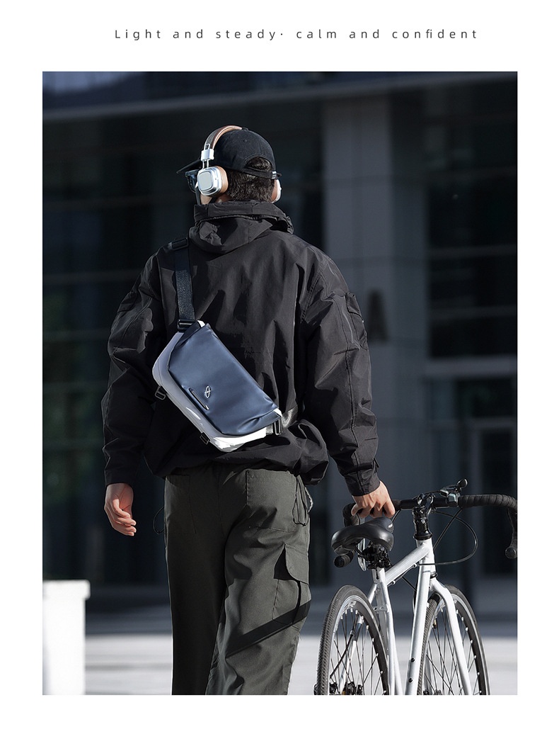 001 Xingyun 2 Crossbody Herren-Umhängetasche, einseitig, hoch geschnitten, lässig, modisch, für Radfahrer, tragbarer Rucksack_voghion.com