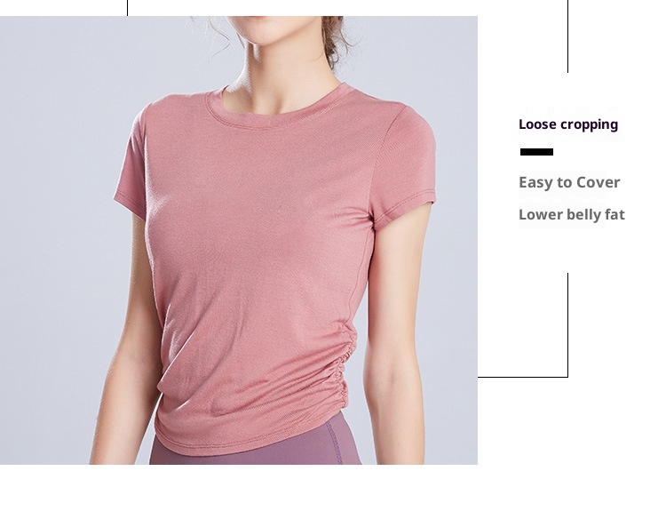 ActiveGo Sring Cover-U Short Sleeve Quick-Dry Shirt Wear T-Shirt For Women Euroean And American Fitness Yoga Outdoor Sorts_voghion.com