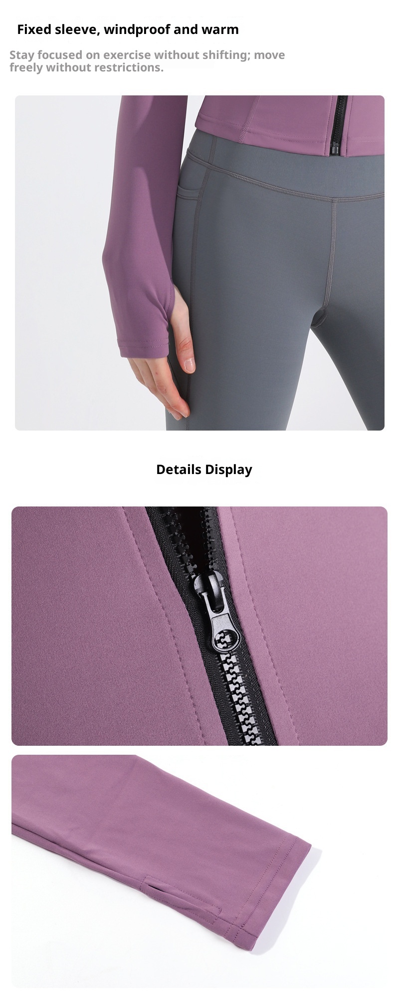 ActiveGo ActiveGo Nuovo Autunno Inverno Sport Yoga Giacca Donna Elasticizzata Corsa Outdoor Lulu Fitness Vestiti Colletto alla coreana Manica lunga_voghion.com