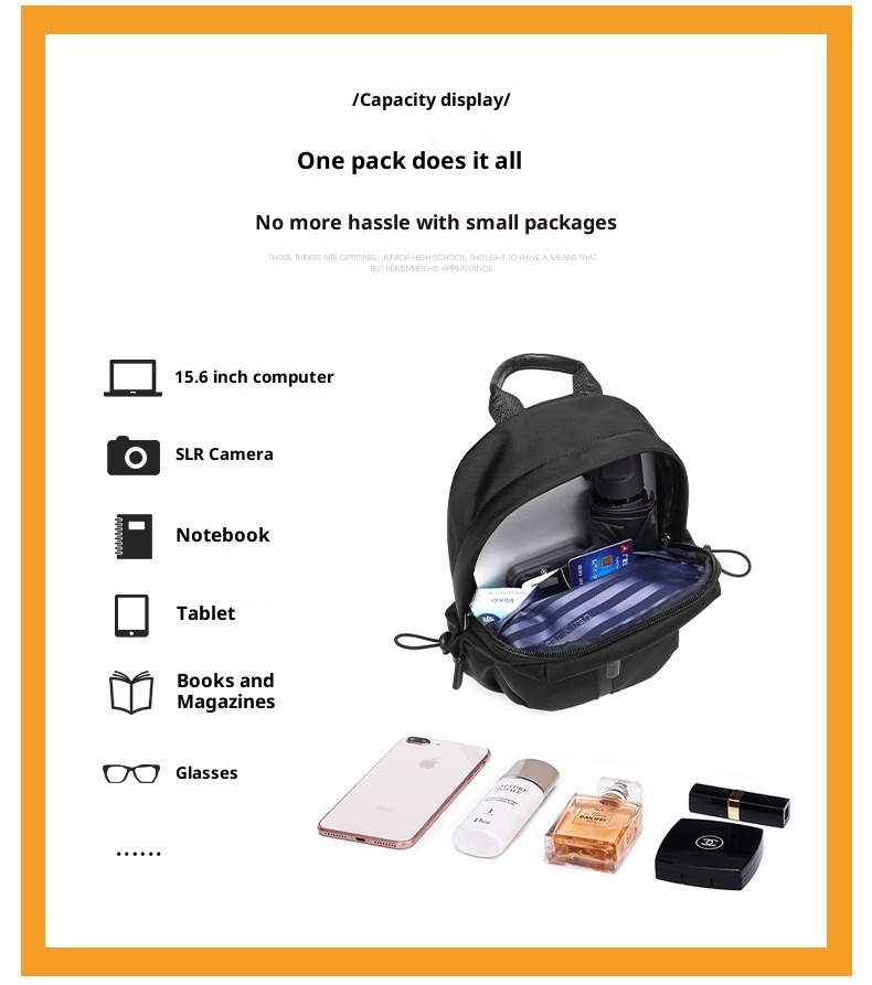 001 Korean Style Trendy Casual Men's Chest Sports Cycling Waterproof Port Shoulder Simple Fashion Crossbody Bag_voghion.com