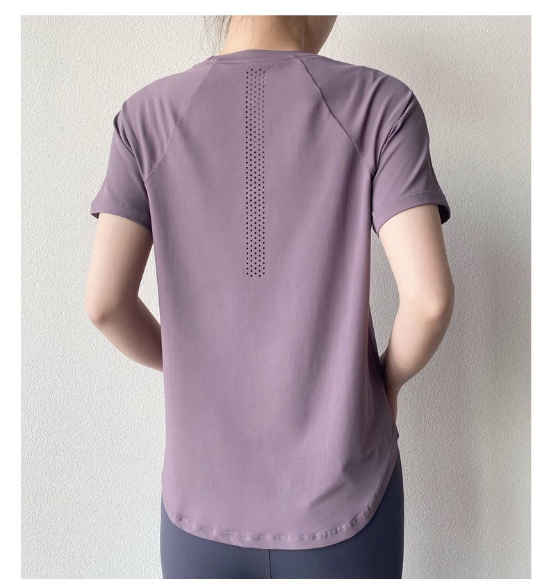 ActiveGo ActiveGo Sports Quick-Dry T-Shirt For Women Yoga Wear Cool Breathable Fitness Top Loose Slimming Outdoor Running Short Sleeve_voghion.com