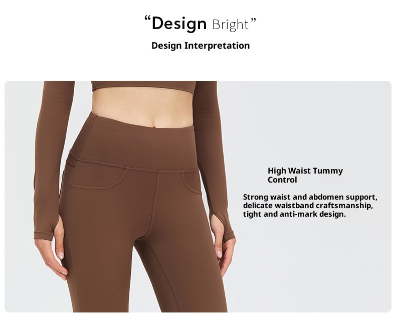 ActiveGo Spring New Style Barely There Yoga For Women High Waist Casual Slightly Flared Wide Leg Outdoor Running Sports Fitness_voghion.com