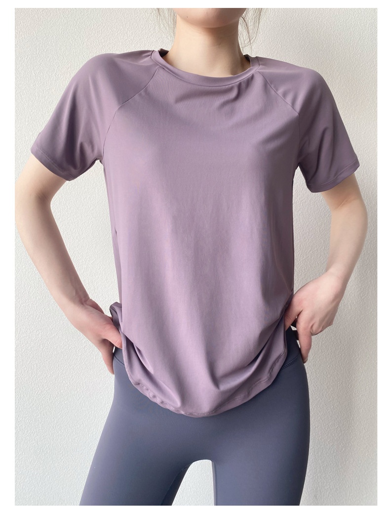 ActiveGo ActiveGo Sports Quick-Dry T-Shirt For Women Yoga Wear Cool Breathable Fitness Top Loose Slimming Outdoor Running Short Sleeve_voghion.com