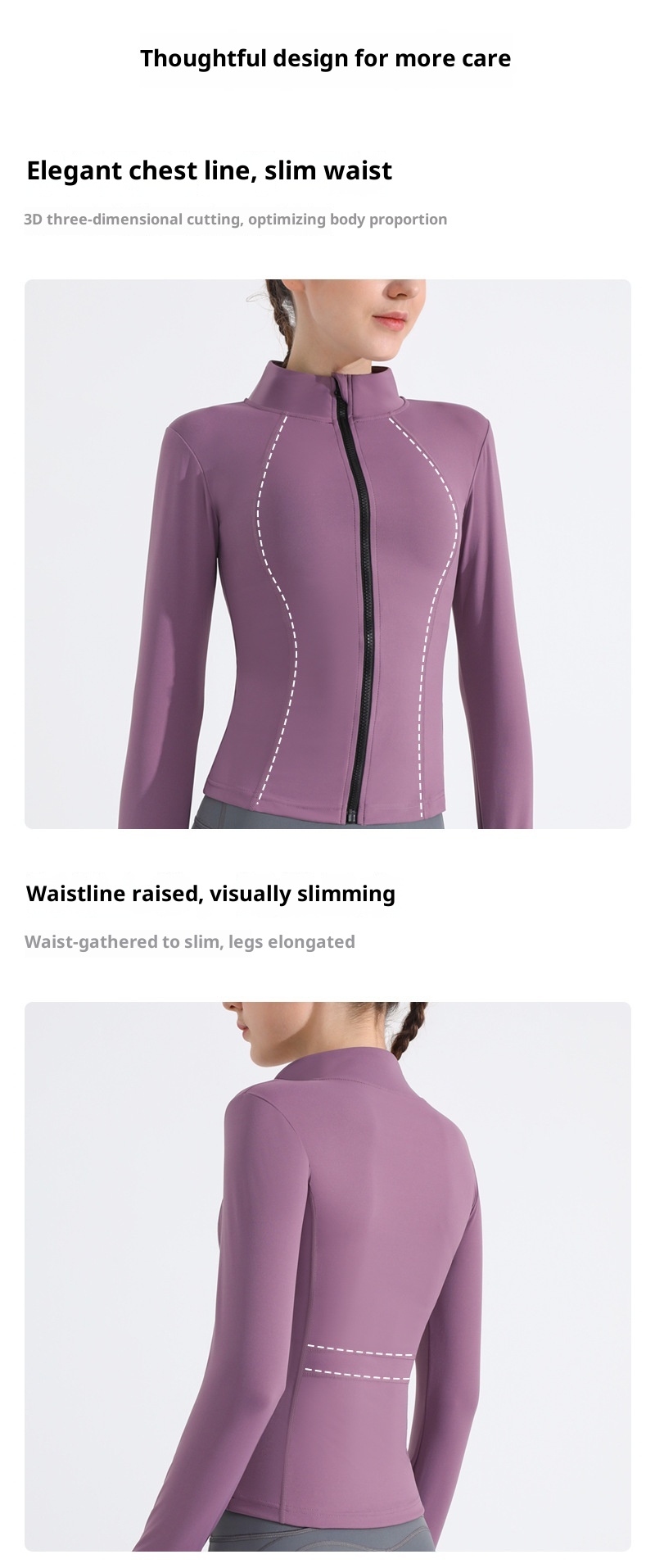 ActiveGo ActiveGo Nuovo Autunno Inverno Sport Yoga Giacca Donna Elasticizzata Corsa Outdoor Lulu Fitness Vestiti Colletto alla coreana Manica lunga_voghion.com