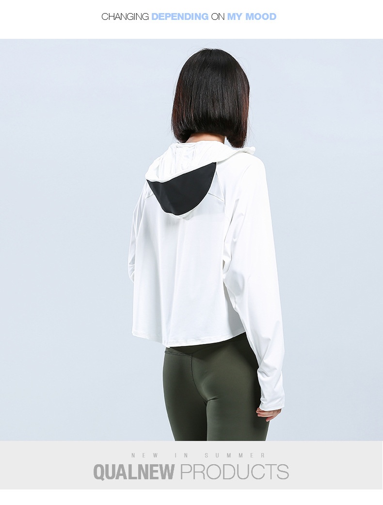 Châle ActiveGo Cloud Original en laine pour femme avec bord en caoutchouc noir, protection solaire UPF50+ UV respirante, vêtement décontracté et polyvalent_voghion.com