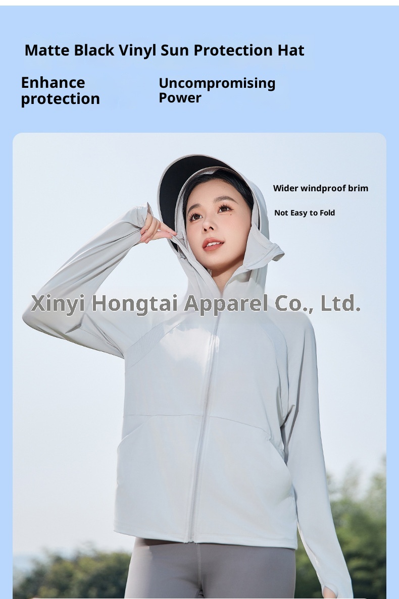 ActiveGo ActiveGo 25 Vêtements de soleil pour femmes Veste coupe-vent légère en soie glacée, protection UV, idéale pour le cyclisme et le sport, respirante_voghion.com