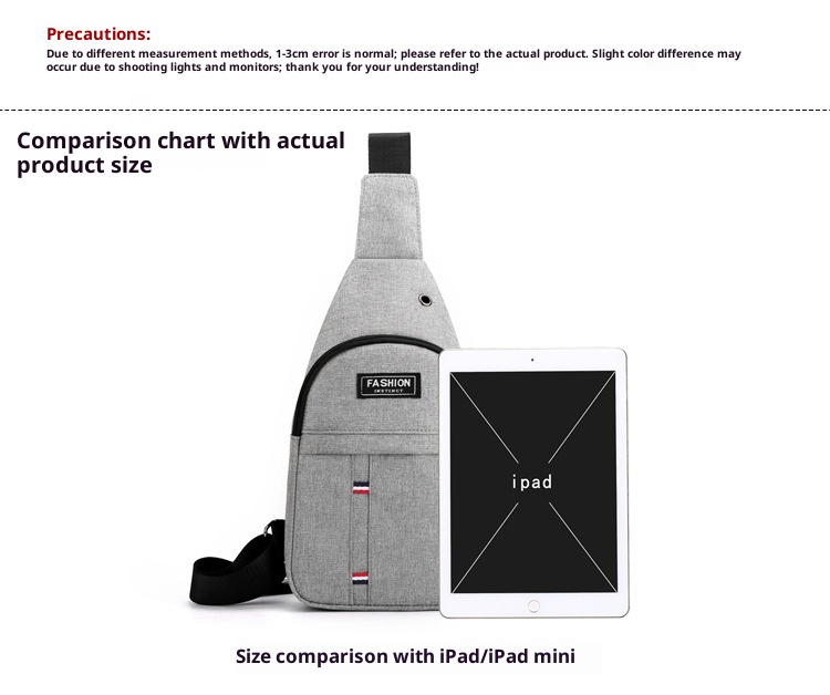 001 Cross-border Men's Chest New Oxford Cloth Korean Version Multifunctional Sports Casual Single Shoulder Crossbody Bag_voghion.com