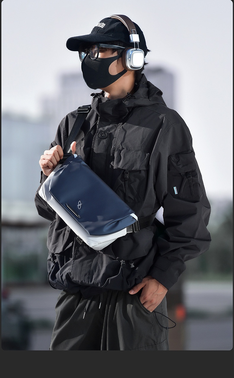 001 Xingyun 2 Crossbody Herren-Umhängetasche, einseitig, hoch geschnitten, lässig, modisch, für Radfahrer, tragbarer Rucksack_voghion.com