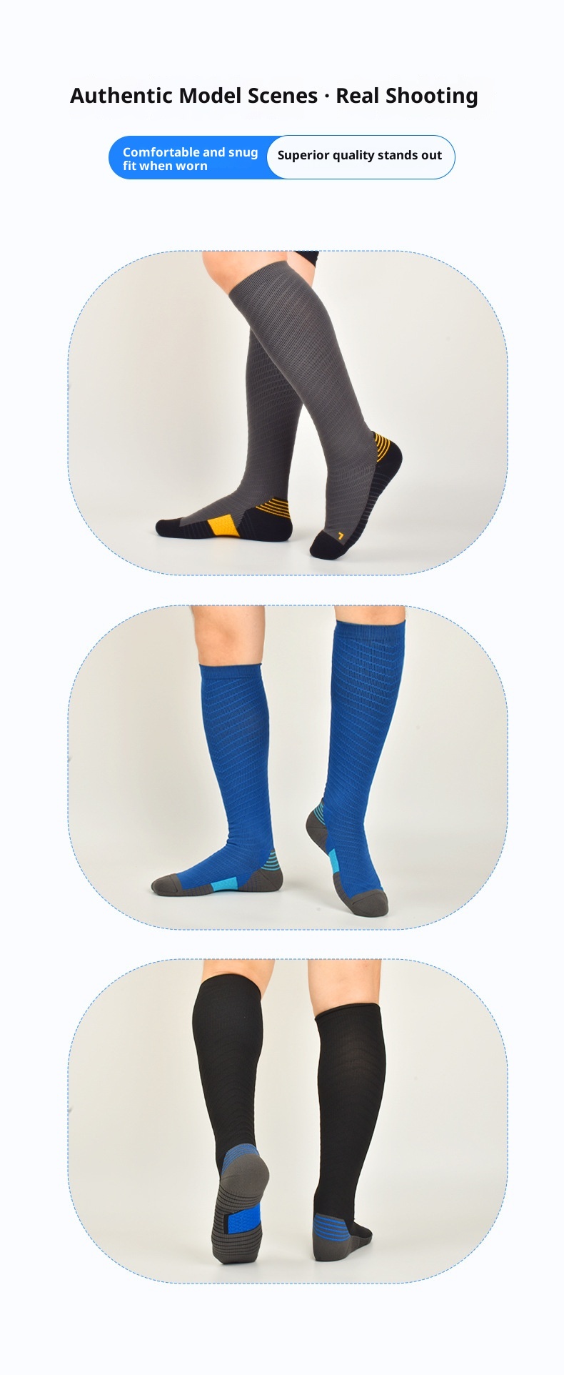 ActiveGo ActiveGo Summer New Full Size Leg Slimming Compression Yoga Running Hiking Cycling Outdoor Professional Sports Pressure Socks For_voghion.com