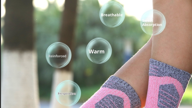 ActiveGo ActiveGo Thickened Outdoor Hiking Running Trekking Towel Bottom Sweat-Absorbing Mid-Calf Sports Socks Original Design_voghion.com