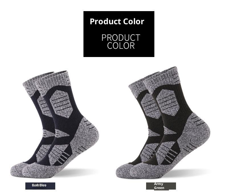 ActiveGo Two Wolves Herren-Sportsocken, mittelhoch geschnitten, mit verdickter Frotteesohle, atmungsaktiv, schweißabsorbierend und geruchshemmend._voghion.com