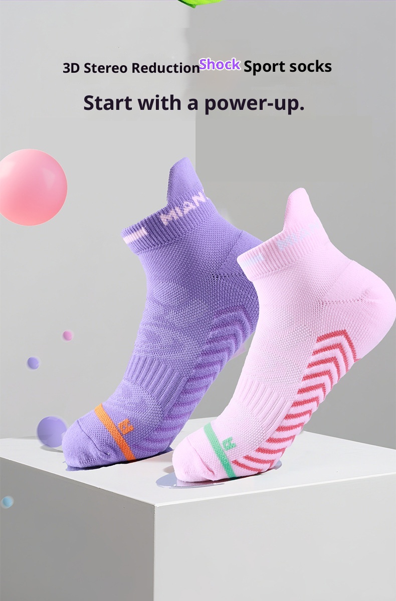 ActiveGo ActiveGo Marathon Running Quick-Dry Towel Bottom Sports Anti-Friction Sweat-Absorbing Short Tube Outdoor Hiking Socks_voghion.com