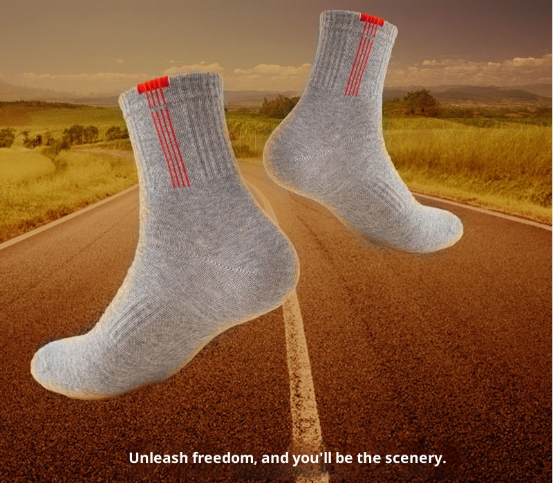Chaussettes de sport ActiveGo pour homme, mi-mollet, en coton, printemps-automne, nouveauté décontractée, ceinture anti-odeurs, basketball, course à pied, randonnée_voghion.com