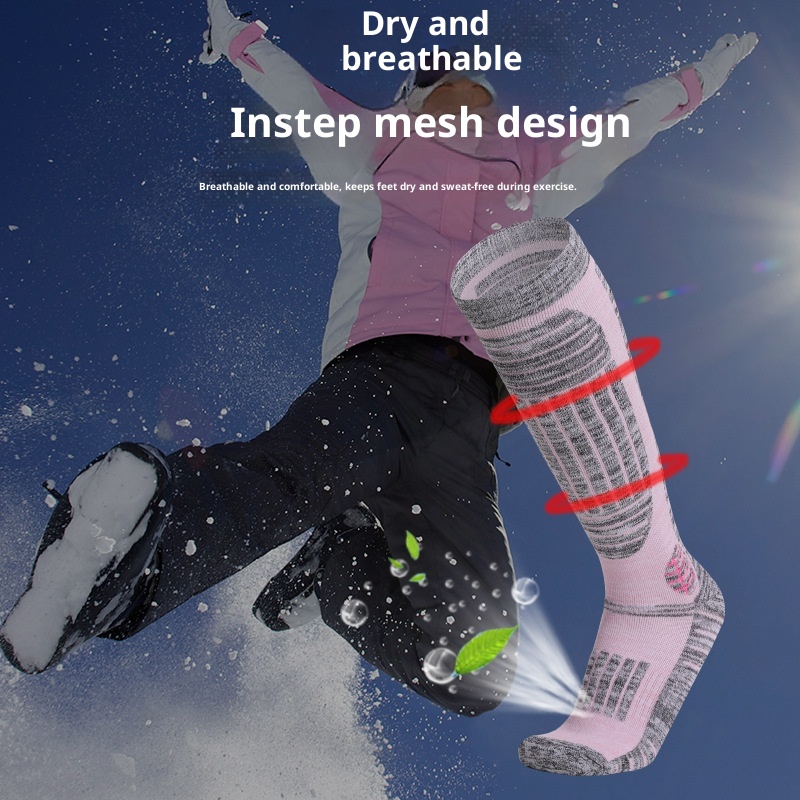 ActiveGo ActiveGo Women's Long Tube Ski Outdoor Sports Thickened Hiking Socks Towel Bottom Sweat Absorption Warmth Manufacturer In Stock_voghion.com