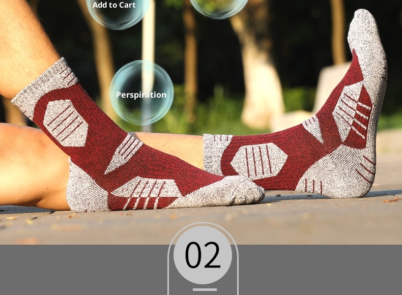 ActiveGo Two Wolves Herren-Sportsocken, mittelhoch geschnitten, mit verdickter Frotteesohle, atmungsaktiv, schweißabsorbierend und geruchshemmend._voghion.com