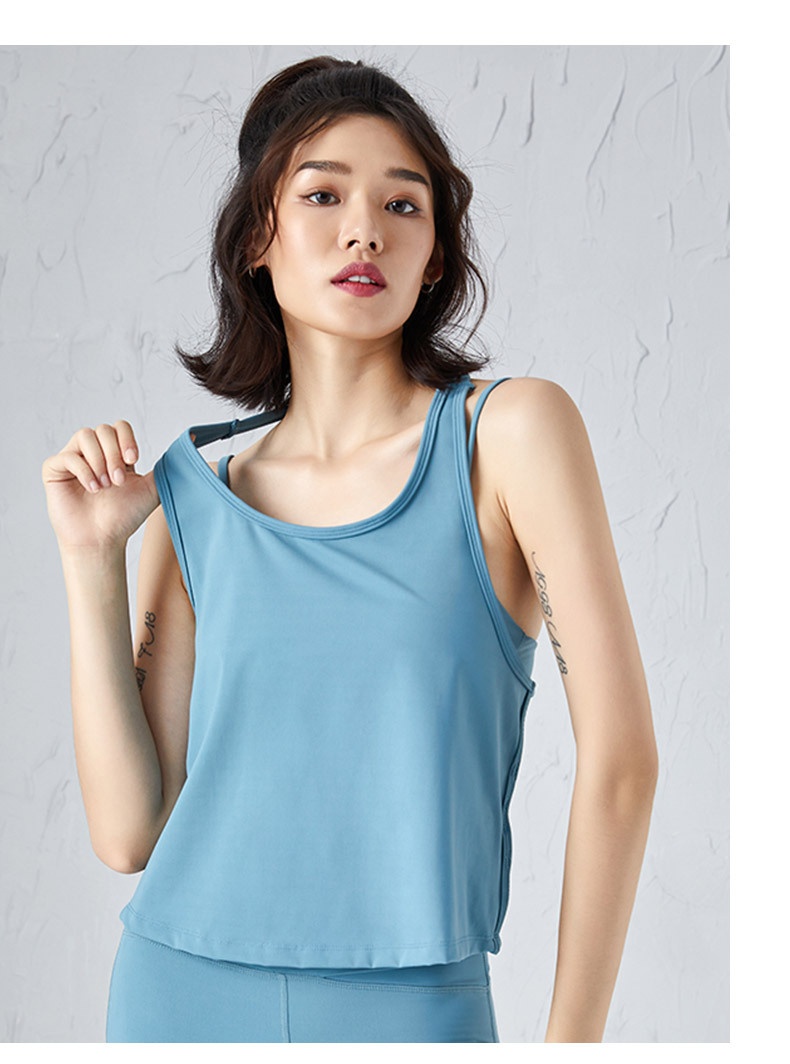 Canotta da fitness sexy ad asciugatura rapida ActiveGo One-Piece Dropshipping senza maniche e schiena scoperta per donna, sport all'aria aperta, sensazione quasi impercettibile_voghion.com