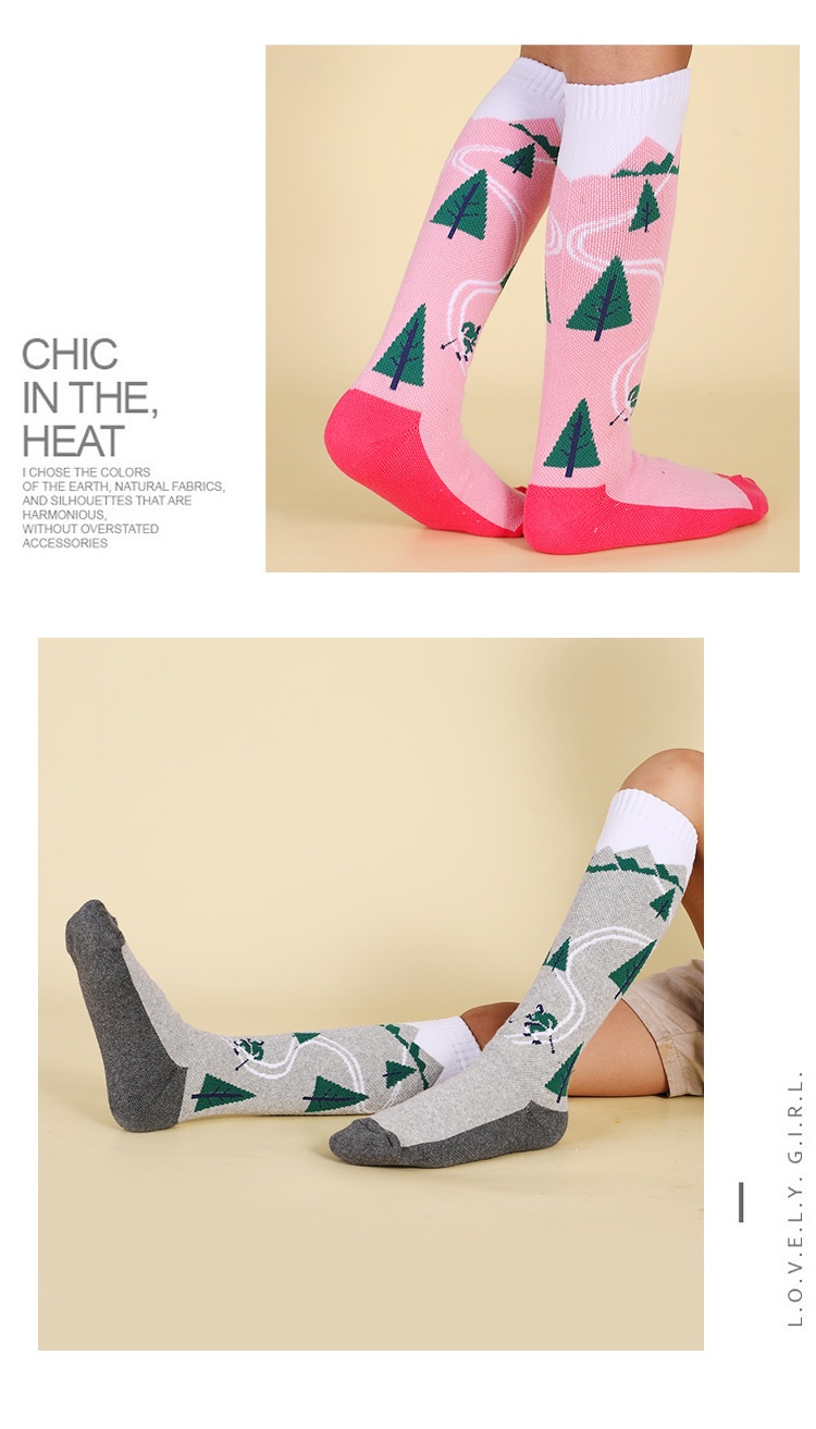 ActiveGo ActiveGo Autumn Winter Children's Ski Thickened Terry Knee Pads Shock Absorption Hiking Trekking Breathable Sports Thermal Socks_voghion.com