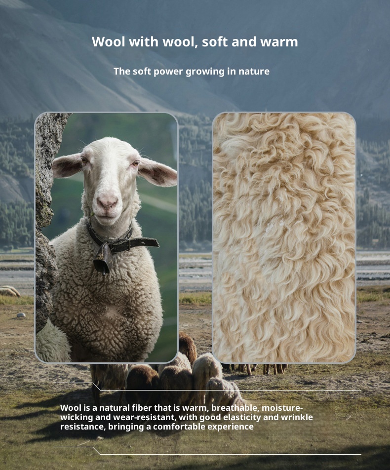 Calzini da trekking unisex ActiveGo ActiveGo Merino Wool Mid-Calf Warm Snow Professional Ski Antiscivolo Assorbimento del sudore Fondo in asciugamano_voghion.com