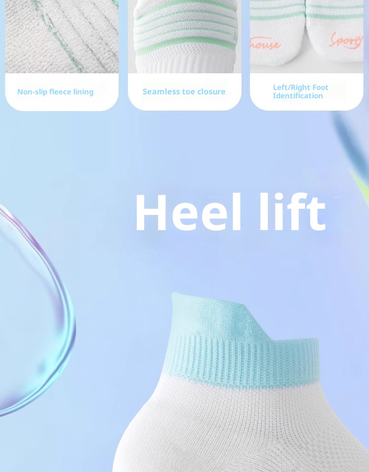 Chaussettes de sport ActiveGo pour femmes, modèle court d'été, idéales pour le marathon, la randonnée, l'alpinisme, la course à pied, le basketball professionnel et le badminton._voghion.com