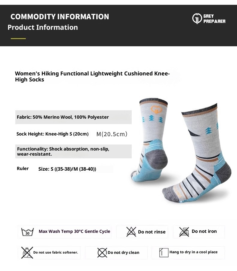 ActiveGo ActiveGo Outdoor Calzini sportivi da donna in lana merino traspiranti e caldi per escursionismo, professionali_voghion.com