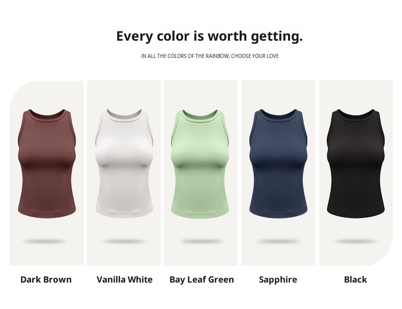 ActiveGo Wear Women Summer New Sleeveless One-piece Racerback Vest Sports Outdoor Ebb Yoga Fitness Top_voghion.com