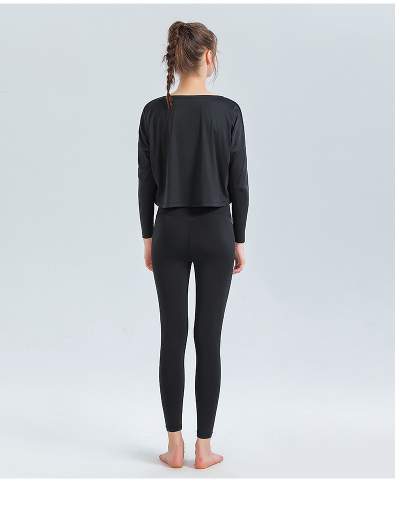 T-shirt de sport ActiveGo automne-hiver à manches longues pour femme, idéal pour le yoga, la course à pied et les activités de plein air. Inspiré des influenceuses fitness._voghion.com