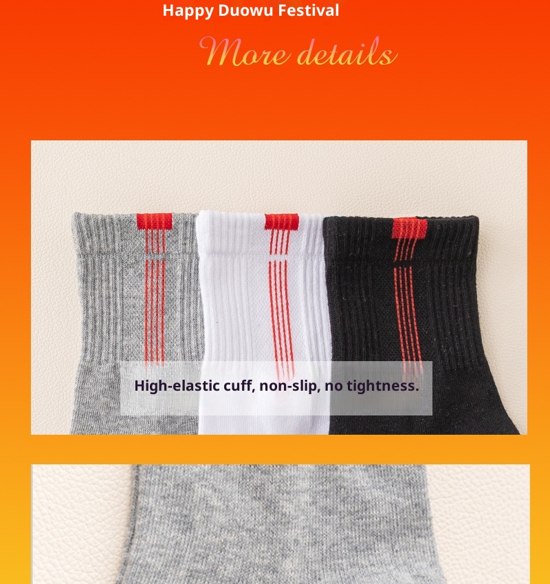 Chaussettes de sport ActiveGo pour homme, mi-mollet, en coton, printemps-automne, nouveauté décontractée, ceinture anti-odeurs, basketball, course à pied, randonnée_voghion.com