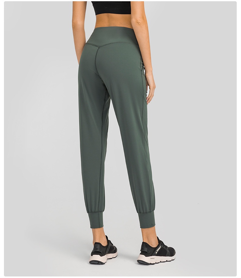 ActiveGo New High-Waisted Tummy Control Jogger Sports Nine-Point Skin-Friendly Loose Outdoor Fitness Yoga Pants D19073_voghion.com