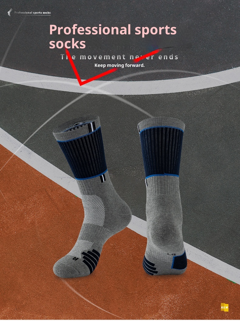 ActiveGo Outdoor-Sportsocken für Herren, mittelhoch, mit verdickter Frotteesohle, ideal zum Wandern, Laufen und Basketball (Großhandel)_voghion.com