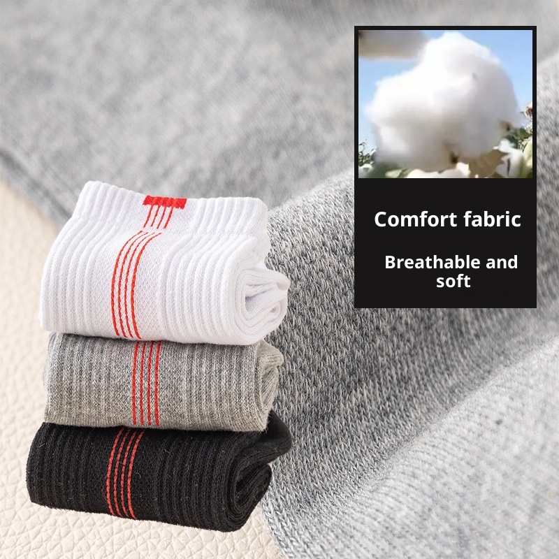 Chaussettes de sport ActiveGo pour homme, mi-mollet, en coton, printemps-automne, nouveauté décontractée, ceinture anti-odeurs, basketball, course à pied, randonnée_voghion.com