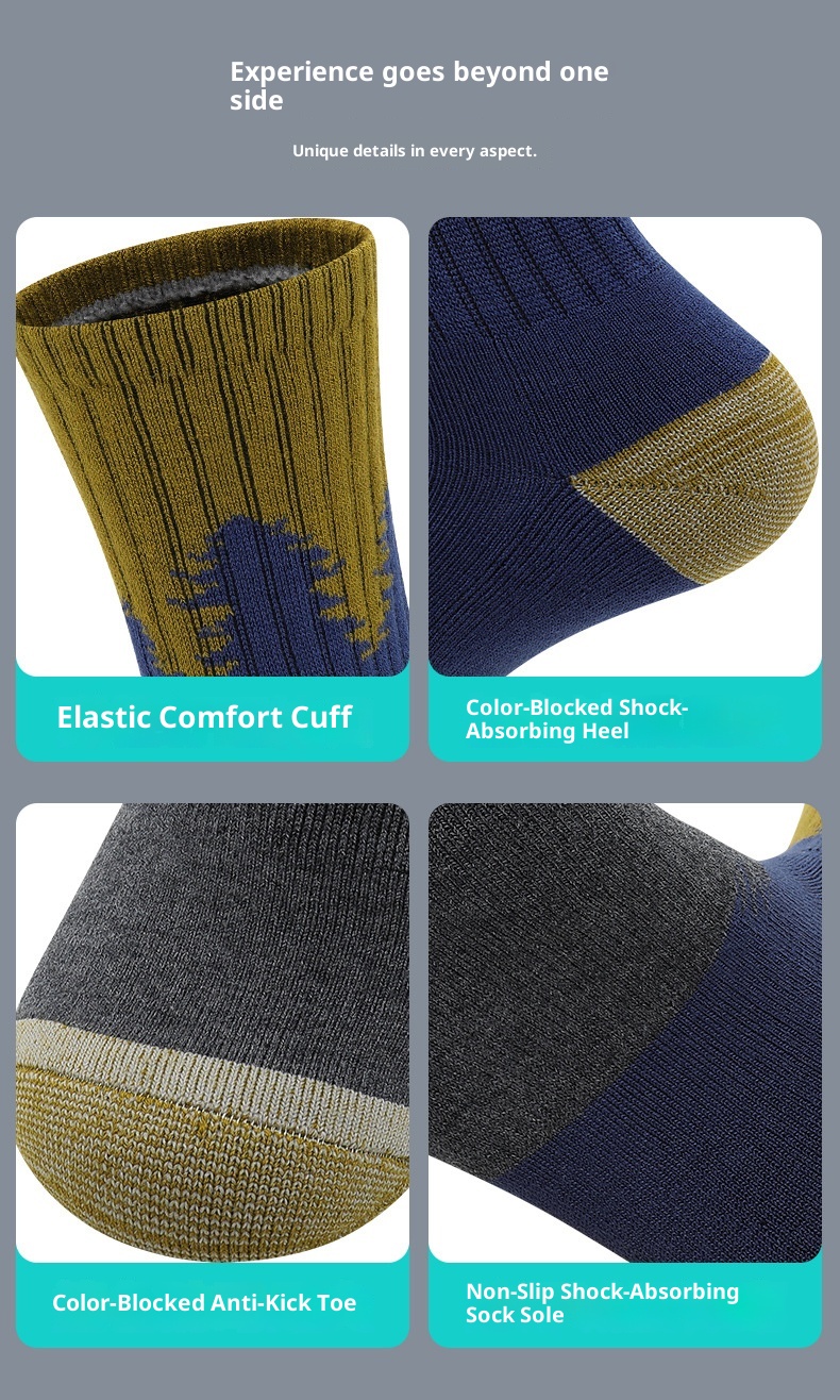 ActiveGo ActiveGo Autumn Warm Ski Non-Slip Merino Wool Outdoor Professional Sports Hiking Thickened Mountaineering Socks_voghion.com