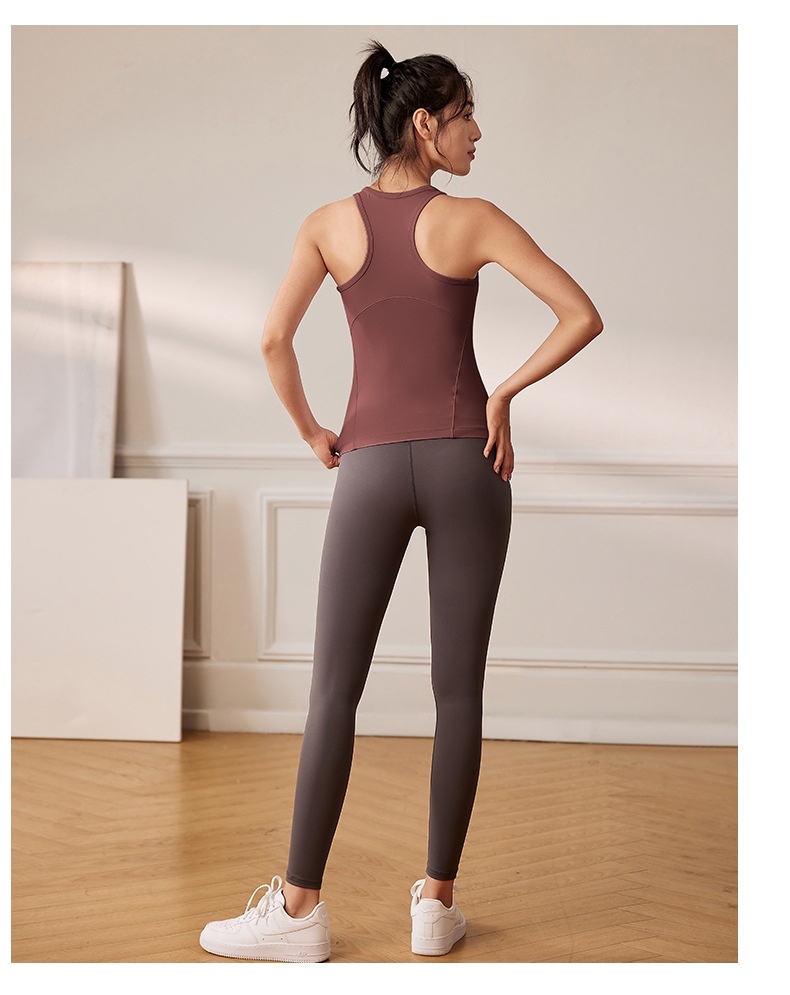 ActiveGo Wear Women Summer New Sleeveless One-piece Racerback Vest Sports Outdoor Ebb Yoga Fitness Top_voghion.com