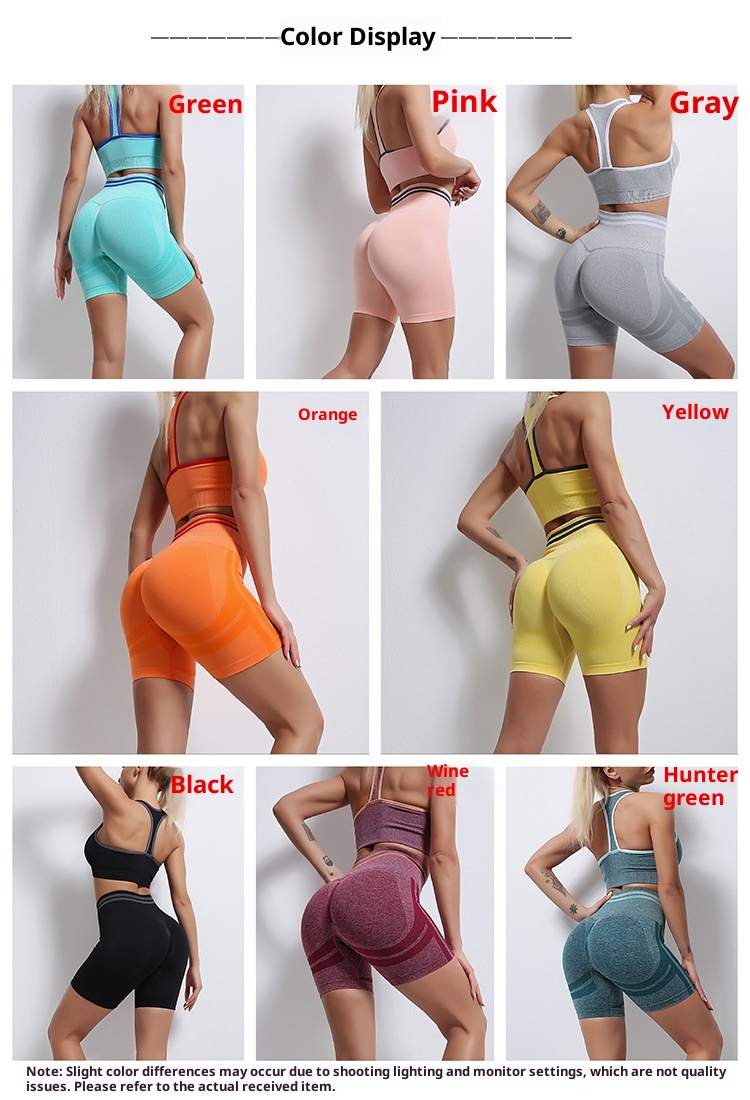 ActiveGo Outdoor Fitness Wear Sleeve T-Shirt New Style Beautiful Back Sports Bra Tight Hip Lift Long Pants Yoga Set For Women_voghion.com