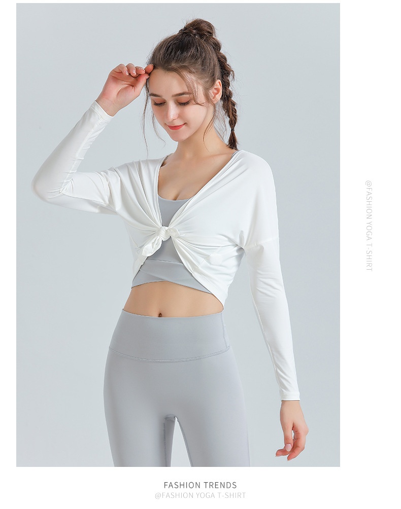 T-shirt de sport ActiveGo automne-hiver à manches longues pour femme, idéal pour le yoga, la course à pied et les activités de plein air. Inspiré des influenceuses fitness._voghion.com