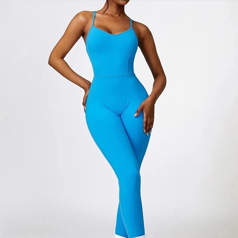 ActiveGo Cross-Border Seamless Sexy Peach Butt Yoga Wear Women High Elastic Slim Fit Fitness Outdoor Sports One-Piece Bodysuit L1_voghion.com