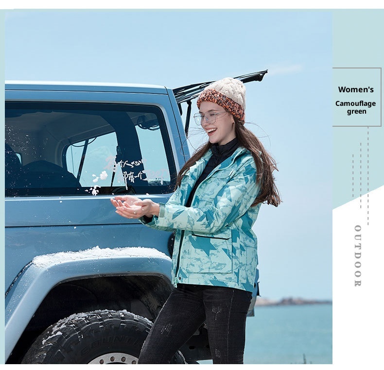 ActiveGo New Outdoor Down Tre in Uno 0,05 kg Set di Pezzi Giacca Invernale Uomo e Donna Tuta da Alpinismo Cappotto Staccabile_voghion.com