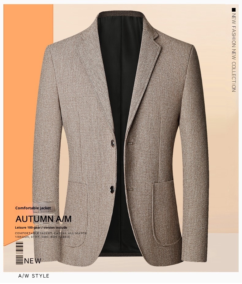1 2025 Primavera e Autunno Nuovo Stile Uomo di Mezza Età Abito Casual Dad Outfit Blazer Monopezzo All'ingrosso Monopezzo_voghion.com