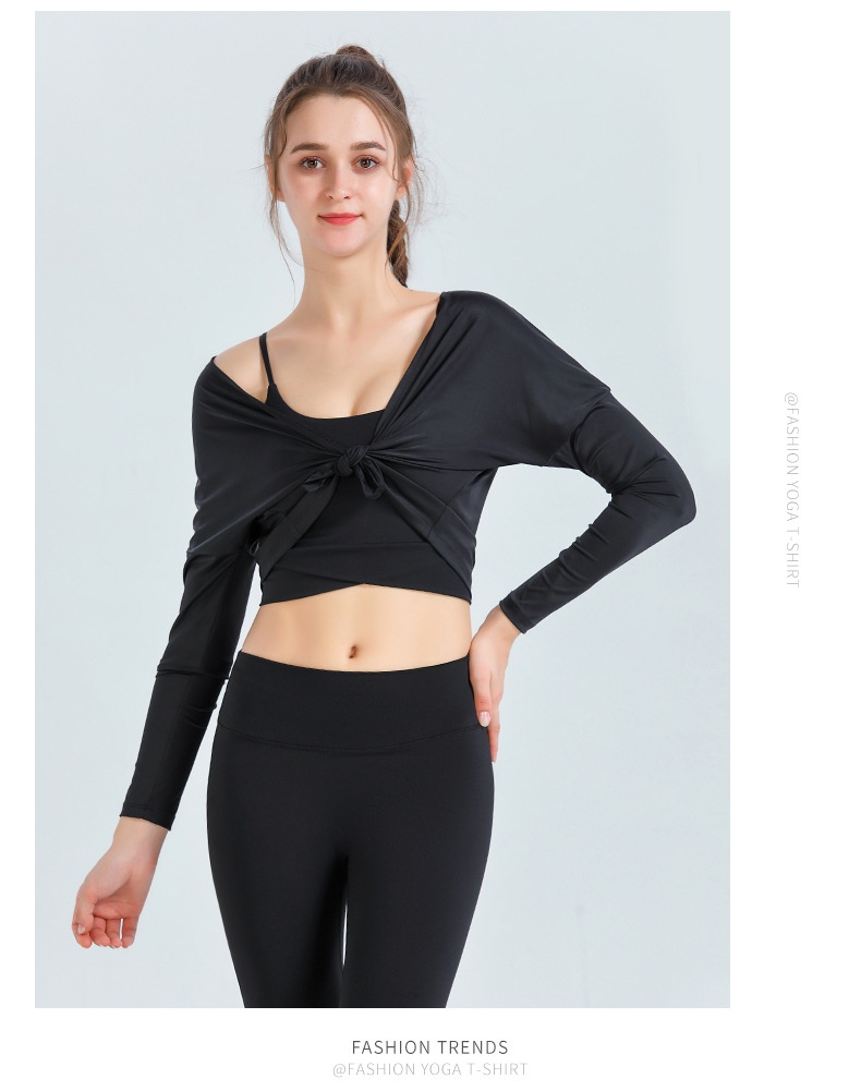 T-shirt de sport ActiveGo automne-hiver à manches longues pour femme, idéal pour le yoga, la course à pied et les activités de plein air. Inspiré des influenceuses fitness._voghion.com