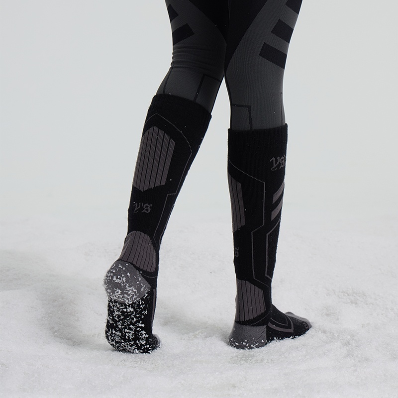 Calzini da trekking unisex ActiveGo ActiveGo Merino Wool Mid-Calf Warm Snow Professional Ski Antiscivolo Assorbimento del sudore Fondo in asciugamano_voghion.com