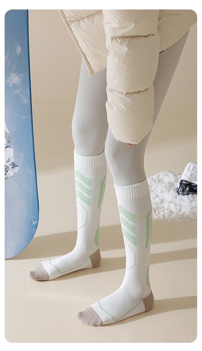 ActiveGo ActiveGo Professional Ski For Women, Wool, Warm, Thickened, Long Tube, Towel Bottom, Pressure, Sports, Mountaineering, Hiking,_voghion.com