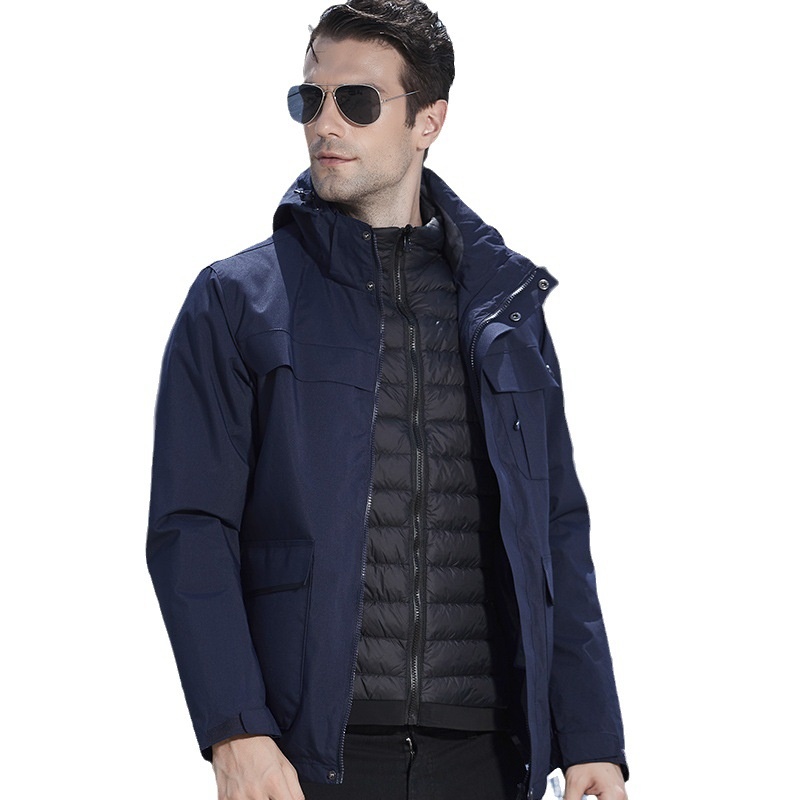 ActiveGo New Outdoor Down Tre in Uno 0,05 kg Set di Pezzi Giacca Invernale Uomo e Donna Tuta da Alpinismo Cappotto Staccabile_voghion.com