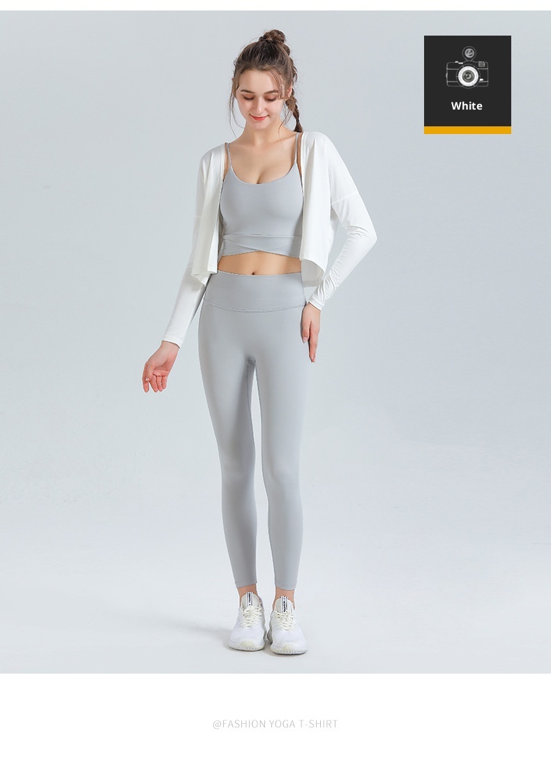 T-shirt de sport ActiveGo automne-hiver à manches longues pour femme, idéal pour le yoga, la course à pied et les activités de plein air. Inspiré des influenceuses fitness._voghion.com